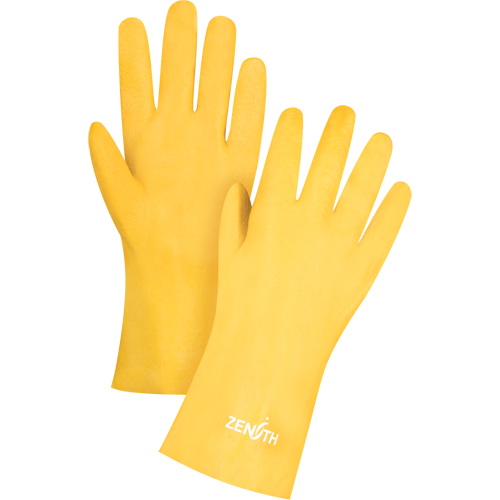 Gants &agrave; fini rugueux et r&eacute;sistants aux produits chimiques, Taille 9, 12" lo, PVC, Doublure en Interlock, 47-mil Absolute Business Supply