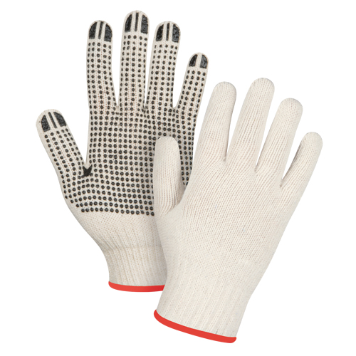 Gants tricot&eacute;s de poids lourd, Poly/coton, Un c&ocirc;t&eacute;, Calibre 7, Petit Absolute Business Supply