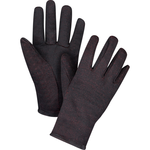 Gants de jersey, Grand, Brun, Molleton rouge, &agrave; enfiler Absolute Business Supply
