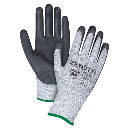 Gants &eacute;lastiques sans coutures r&eacute;sistants &agrave; la coupe, Taille Moyen/8, Calibre 13, Rev&ecirc;tement Polyur&eacute;thane, Enveloppe en PEHP, ANSI/ISEA 105 niveau 4/EN 388 niveau 5 Absolute Business Supply