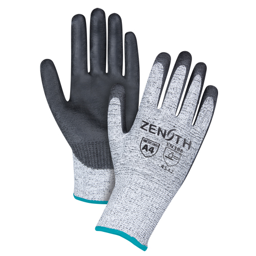 Gants &eacute;lastiques sans coutures r&eacute;sistants &agrave; la coupe, Taille T-Grand/10, Calibre 13, Rev&ecirc;tement Polyur&eacute;thane, Enveloppe en PEHP, ANSI/ISEA 105 niveau 4/EN 388 niveau 5 Absolute Business Supply
