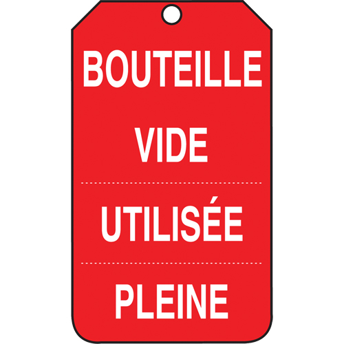 &eacute;tiquettes de s&eacute;curit&eacute; d'inspection et de contr&ocirc;le de l'&eacute;tat de l'&eacute;quipement, Papier cartonn&eacute;, 3-3/8" la x 5-7/8" h, Français Absolute Business Supply