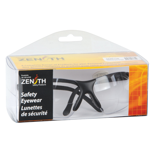 Lunettes de s&eacute;curit&eacute; s&eacute;rie Z1800 avec verres de lecture, Anti-&eacute;gratignures, Transparent, Dioptrie 2,0 Absolute Business Supply