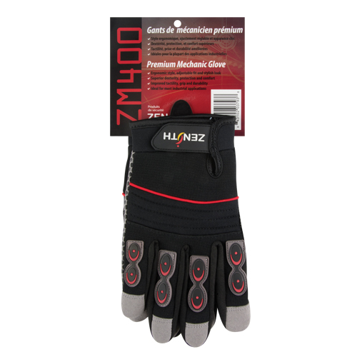 ZM400 Premium Mechanic's Gloves, Synthetic Palm, Size Medium Absolute Business Supply