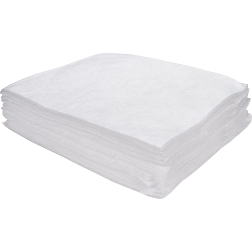 Feuilles absorbantes souffl&eacute;es de premi&egrave;re qualit&eacute;, Huile seulement, 15" x 17", 8 gal. d'absorption Absolute Business Supply