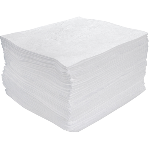 Premium Meltblown Sorbent Pads, Oil Only, 15" x 17", 25 gal. Absorbancy Absolute Business Supply