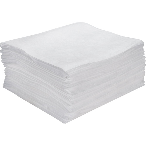 Premium Meltblown Sorbent Pads, Oil Only, 15" x 18", 15 gal. Absorbancy Absolute Business Supply