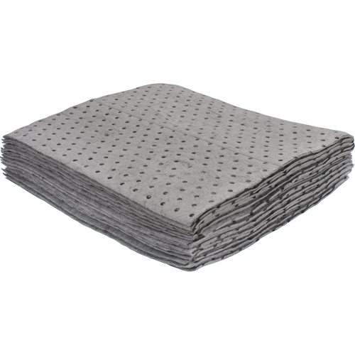 Feuilles absorbantes li&eacute;es de premi&egrave;re qualit&eacute;, Universel, 15" x 17", 8 gal. d'absorption Absolute Business Supply