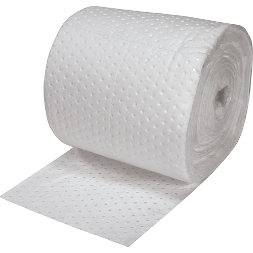 Premium Fine Fiber Sorbent Rolls, Heavyweight, 150' L x 15" W, 25 gal. Absorbancy Absolute Business Supply