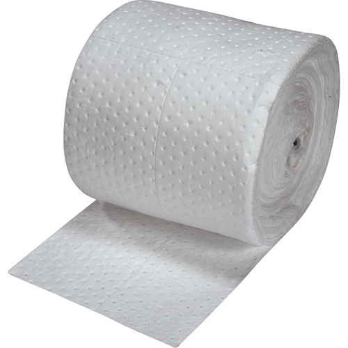 Feuilles absorbantes en fibres fines de premi&egrave;re qualit&eacute;, Poids moyen, 150' lo x 15" la, Absorption 20 gal. Absolute Business Supply