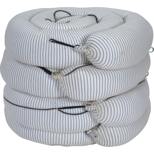 Barrage absorbant de premi&egrave;re qualit&eacute;, Universel, 10' lo x 8" la, Absorption 70 gal., 4 /pqt Absolute Business Supply