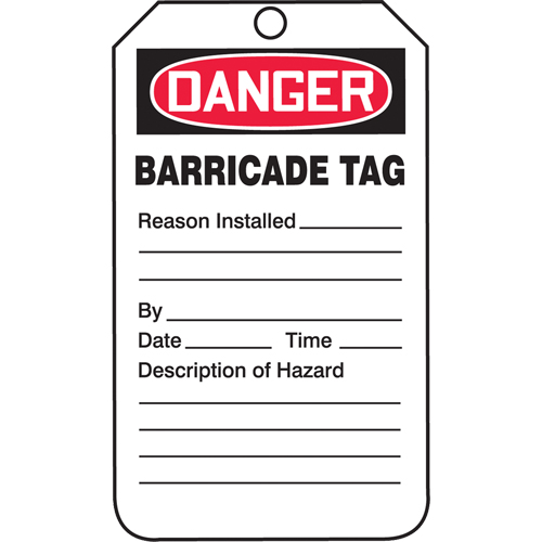 &eacute;tiquettes de s&eacute;curit&eacute;, Plastique, 3-1/4" la x 5-3/4" h, Anglais Absolute Business Supply