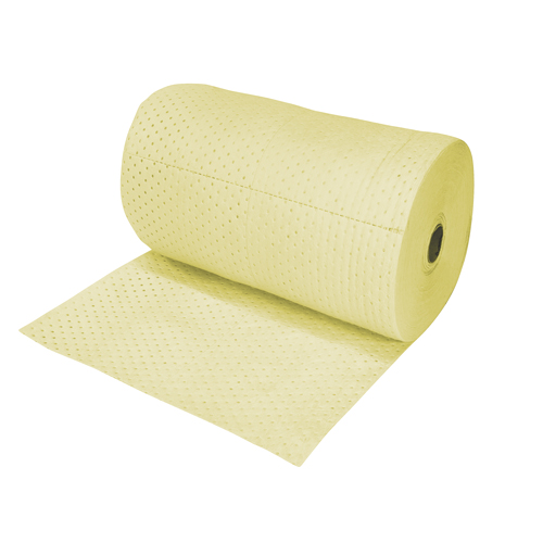 Rouleaux absorbants en fibres fines de calibre industriel, Lourd, 150' lo x 30" la, Absorption 70 gal. Absolute Business Supply