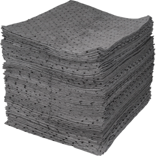 Premium Bonded Sorbent Pads, Universal, 15" x 17", 30 gal. Absorbancy Absolute Business Supply