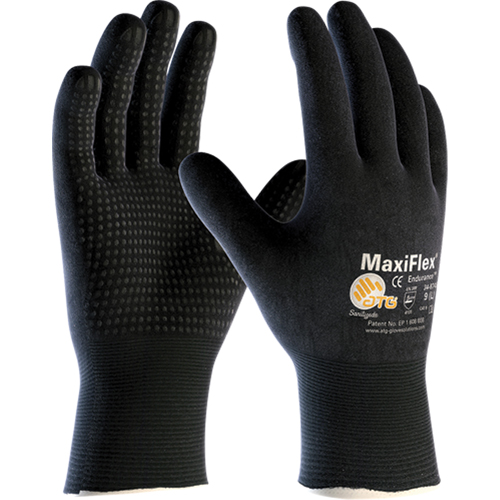 Gants ATG MaxiFlex Endurance 34-8747, 9/Grand, R&ecirc;vetement Mousse de nitrile, Calibre 15, Enveloppe en Nylon Absolute Business Supply
