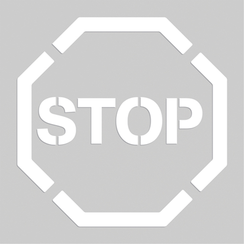 Floor Marking Stencils - Stop, Pictogram, 20" x 20" Absolute Business Supply