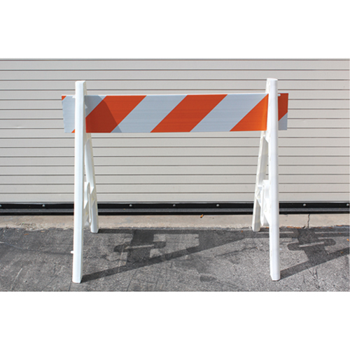 Barricades, A-Frame, 48" L x 40" H, Orange/White Absolute Business Supply