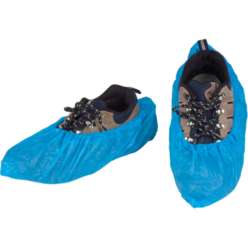 Couvre-chaussures CPE, Grand, Poly&eacute;thyl&egrave;ne, Bleu Absolute Business Supply