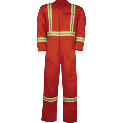 Combinaison non doubl&eacute;e haute visibilit&eacute;, Taille Petit, Orange Absolute Business Supply