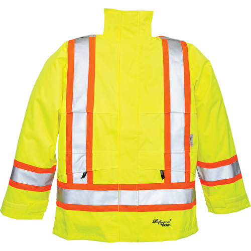 Professional&reg; Journeyman&reg; 300D Jackets, Polyester, Small, High Visibility Lime-Yellow Absolute Business Supply
