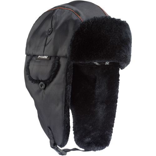 Chapeau de trappeur classique N-Ferno 6802, Doublure en Fourrure synth&eacute;tique, Moyen/Petit, Noir Absolute Business Supply