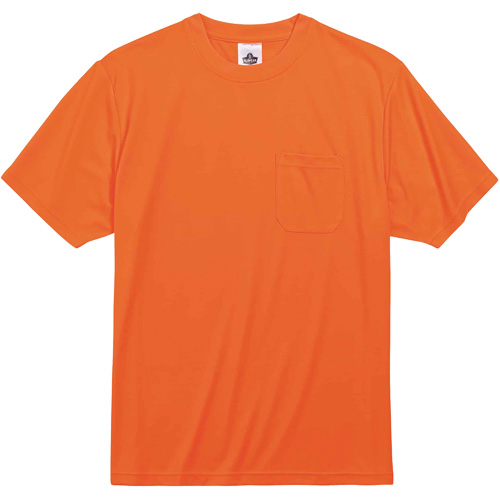 GloWear 8089 Non-Certified T-Shirt, Polyester, Small, High Visibility Orange Absolute Business Supply