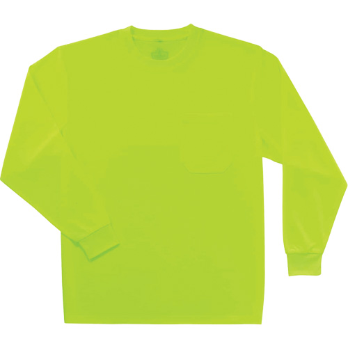 Chandail &agrave; manches longues non certifi&eacute; GloWear 8091, Polyester, Petit, Jaune lime haute visibilit&eacute; Absolute Business Supply