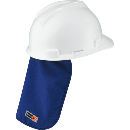 Tampon et voile pour le cou refroidissants et ignifug&eacute;s pour casque de s&eacute;curit&eacute; Chill-Its 6717FR, Bleu Absolute Business Supply