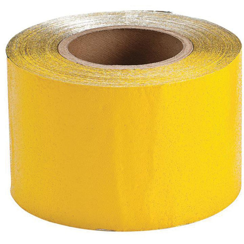 Ruban de marquage temporaire pour la chauss&eacute;e, 4" x 150', Vinyle, Jaune Absolute Business Supply