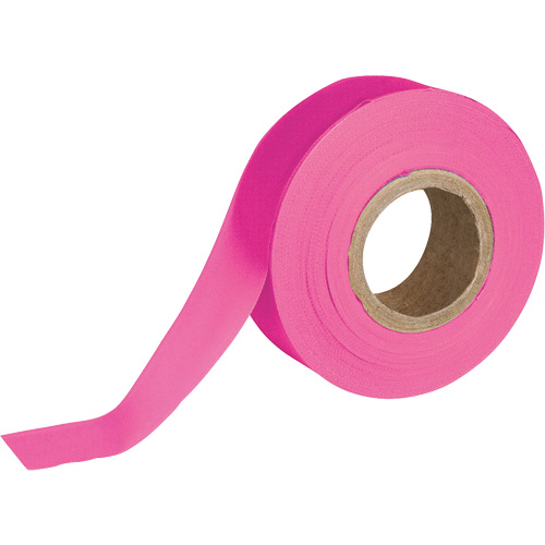 Ruban pour signalisation, 1,188" la x 150' lo, Rose fluorescent Absolute Business Supply