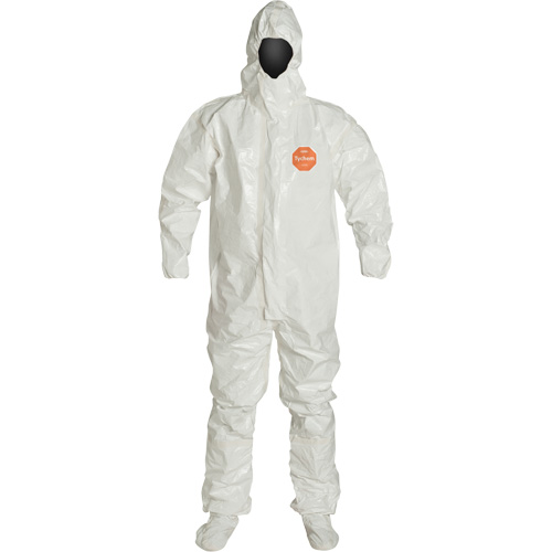 Combinaison &agrave; capuchon, Tychem 4000, T-Grand, Blanc Absolute Business Supply