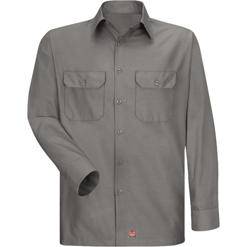 Long Sleeve Ripstop Shirt, Men's, 3X-Large, Grey Absolute Business Supply