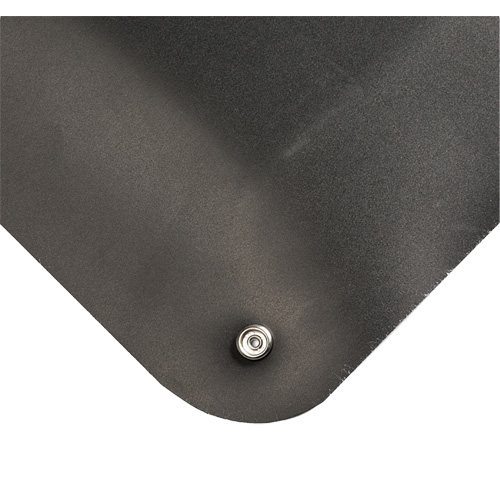 Electrically Conductive Mat No.786, 2' W x 3' L x 15/16" T, PVC, Smooth, Black Absolute Business Supply