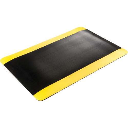 Double Duty Switchboard Mats No.720, Corrugated, 3' x 10' x 5/8", Black/Yellow, PVC Absolute Business Supply