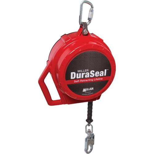 Cordage de s&eacute;curit&eacute; autor&eacute;tractable Miller DuraSeal, 50', Acier inoxydable, Pivotant Absolute Business Supply