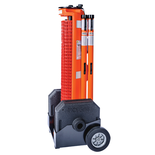 Barri&egrave;re avec roues , 50' lo, Plastique, Orange Absolute Business Supply