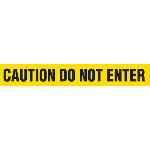 Barricade Tape, English, 3" W x 1000' L, 2 mils, Black on Yellow Absolute Business Supply