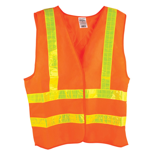 Dynamic Traffic Vest, High Visibility Orange, Medium, Polyester Absolute Business Supply