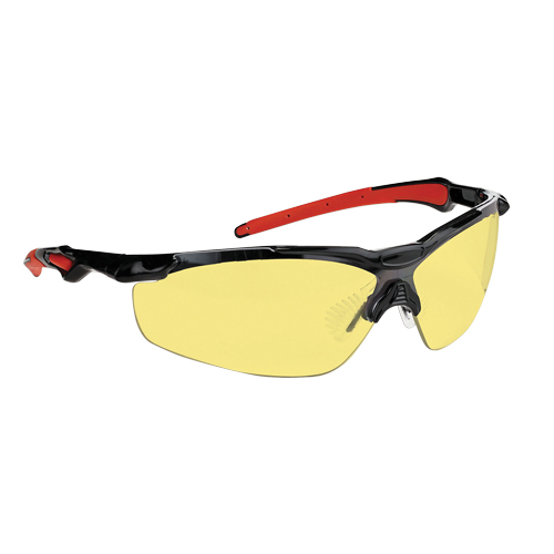 Dynamic Hawk Series Safety Glasses, Amber Lens, Anti-Fog, ANSI Z87+/Meets/Exceeds CSA Z94.3 Absolute Business Supply