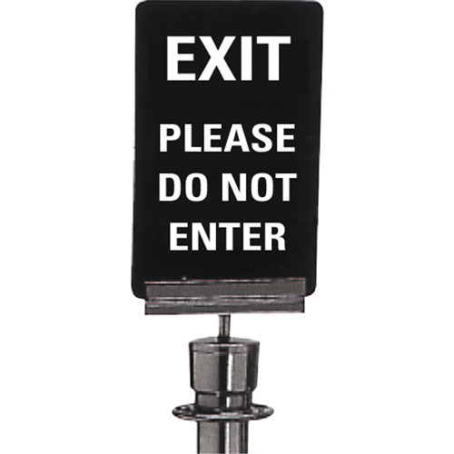 Enseigne de contr&ocirc;le des foules  Exit: Please Do Not Enter , 11" x 7", Plastique, Anglais Absolute Business Supply