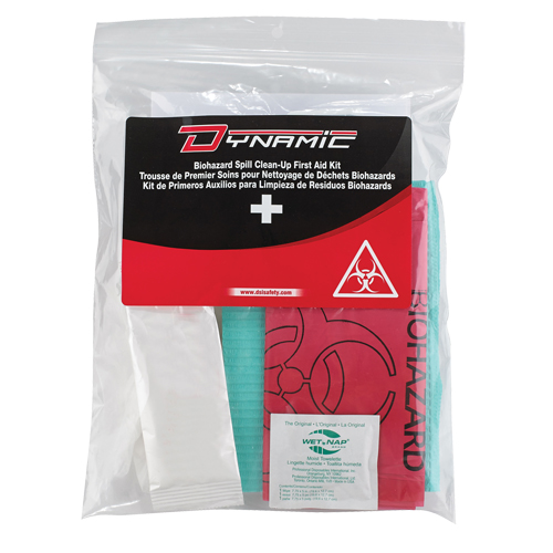 Trousse de premiers soins pour nettoyage de biorisques Dynamic, Dispositif m&eacute;dical Classe 1, Sac en plastique refermable Absolute Business Supply