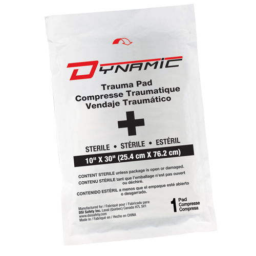 Pansement de trauma Dynamic, Tampon, 10" lo x 30" la, St&eacute;rile, Dispositif m&eacute;dical Classe 1 Absolute Business Supply