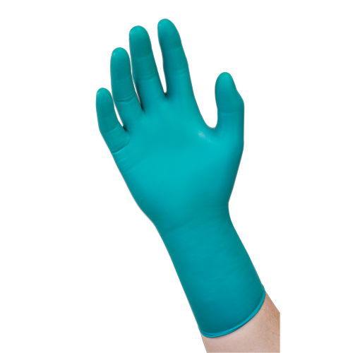 93-260 Chemical Resistant Disposable Gloves, X-Small, Neoprene/Nitrile, 7.8-mil, Powder-Free, Green Absolute Business Supply