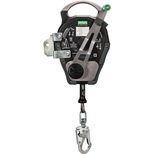 Workman Rescuer, 50', 1 Leg, Stainless Steel Cable, Snap Hook Harness Connector, Built-in Anchor Absolute Business Supply