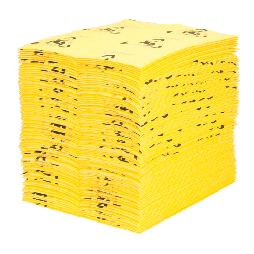 Tampons d'avertissement de premi&egrave;re qualit&eacute; - absorbants haute visibilit&eacute;, Universel, 15" x 18", 24,4 gal. d'absorption Absolute Business Supply