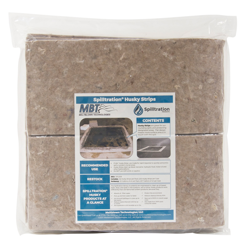 Bandes Husky Spilltration, Huile seulement, 64" x 8", 4 gal. d'absorption Absolute Business Supply