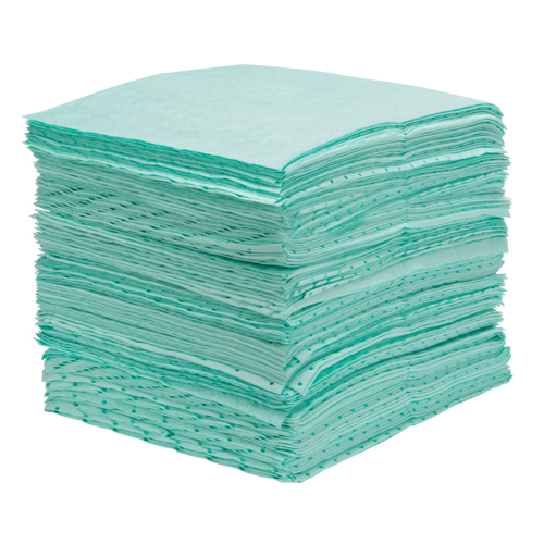 Premium Bonded Sorbent Pads, Hazmat, 15" x 18", 30 gal. Absorbancy Absolute Business Supply