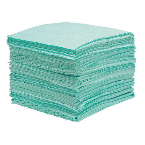 Premium Bonded Sorbent Pads, Hazmat, 15" x 18", 25 gal. Absorbancy Absolute Business Supply