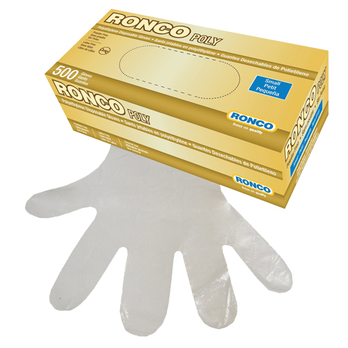 Gants jetables, Petit, Poly&eacute;thyl&egrave;ne, 1 mil, Sans poudre, Transparent Absolute Business Supply