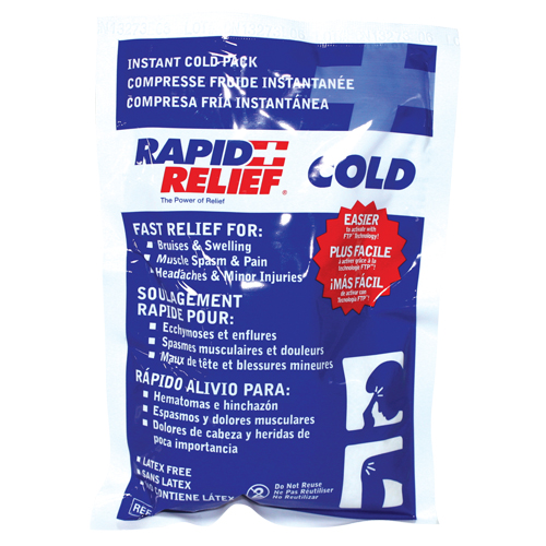 Compresse froide instantan&eacute;e Rapid Relief, Froid, Utilisation unique, 5" x 9" Absolute Business Supply